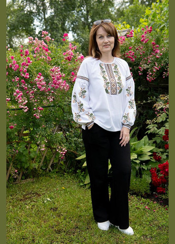 Жіноча вишиванка Дуб біла V&V 7292 (347164305)