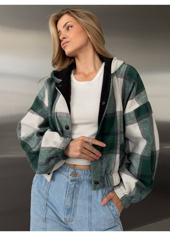 Жіночий кашеміровий бомбер у клітинку (363839483)