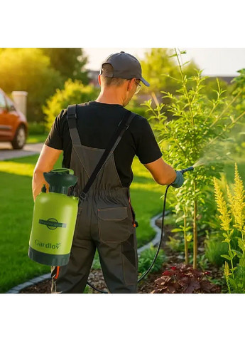 Садовий ручний обприскувач високого тиску з плечовим ременем подовженою штангою шлангом 8 літрів 53x18x18 см (480526-Prob) Unbranded (337017741)