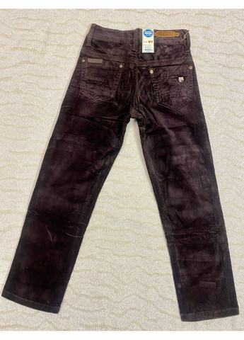 Коричневые зимние детские теплые вельветы на мальчика без флиса 128-152 No Brand