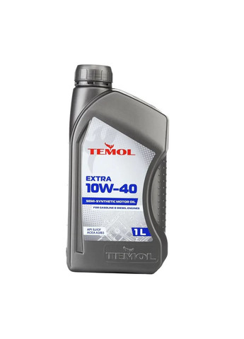 Моторное масло EXTRA (1 л, 10W-40) полусинтетическое для бензиновых двигателей (41084) TEMOL (294335730)