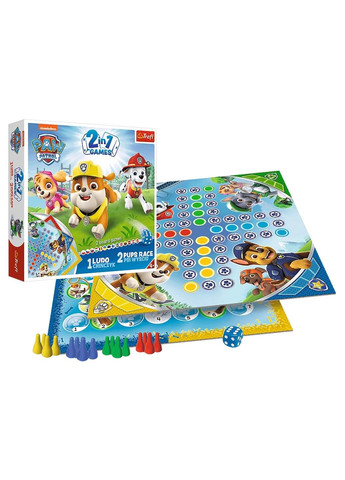 Настольная игра Лудо + Змеи и Лестницы 2 в 1: Щенячий Патруль Trefl (298350337)