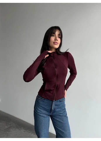 Жіноча еластична кофта на змійці Fashion (377309490)