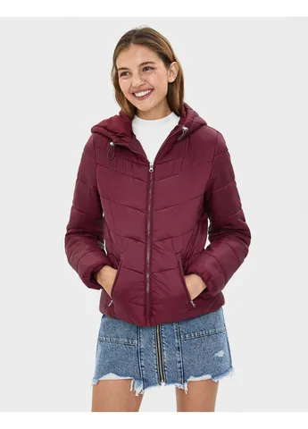 Бордовая куртка демисезон,бордовый, Bershka