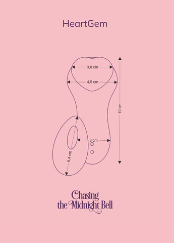 Вібратор у трусики HeartGem blue, на магніті, пульт ДК - CherryLove FairyGasm (332209342)