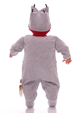 Чоловічок для хлопчика велюровий з жилетом сірий 50 см (26521) BABYKROHA (354301021)