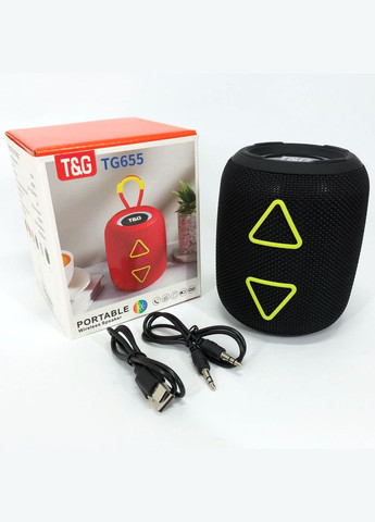Портативная колонка TG655 5W с RGB подсветкой и ремешком, Bluetooth колонка для улицы. Цвет: черный No Brand (359475235)