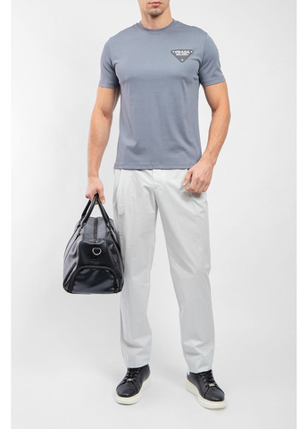 Серые кэжуал демисезонные прямые брюки Emporio Armani