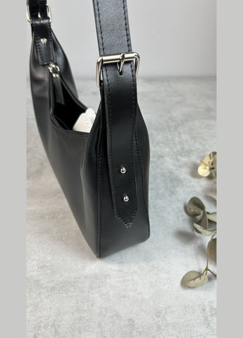 Жіноча шкіряна сумочка, Стильна сумка з натуральної шкіри, маленька чорна сумка на плечі No Brand (354721360)