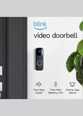 Панель вызова Video Doorbell + Sync Module + 2 камеры Outdoor 4 (4th Gen) HD-видео, уведомление о движении и звонке, Blink (300077365)