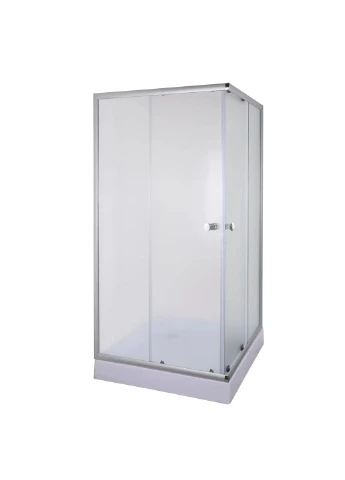 Душевая кабина с низким поддоном CUBIC CHROME матовое стекло 4мм (MI6904) Mixxus SCT01-100x100x195-FB (402527499)