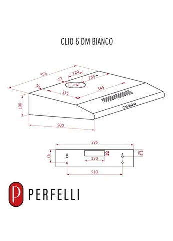 Вытяжка плоская CLIO 6 DM INOX PERFELLI (397078712)