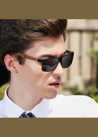 Мужские поляризационные солнцезащитные очки W5507 Black Gray KINGSEVEN (303401703)