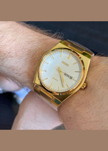 9288GDSI Gold-Silver кварцевый сasual, классический Skmei (323136802)