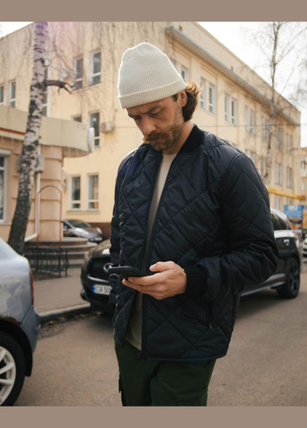 Черная демисезонная стеганая куртка черная Olymp 24-BM-111