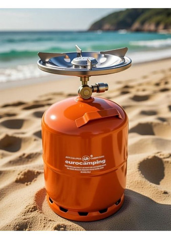 Газовый баллон Eurocamping 12 л комплект с усиленной горелкой для кемпинга и отдыха (2104618949) No Brand (373220758)