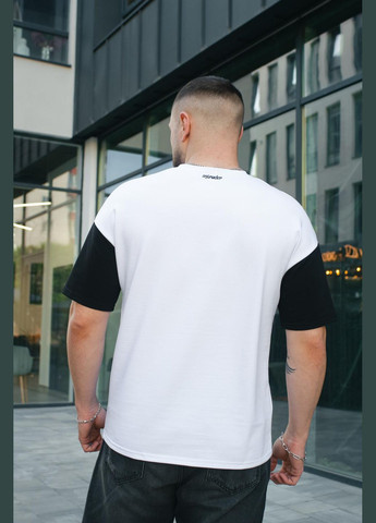 Біла футболка чоловіча "" біло-чорна з коротким рукавом Intruder FreeDom