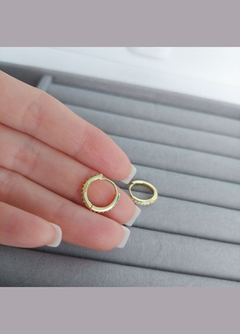 Сережки кільця для хряща 10 мм (пара) золотисті DeKolie (296481813)