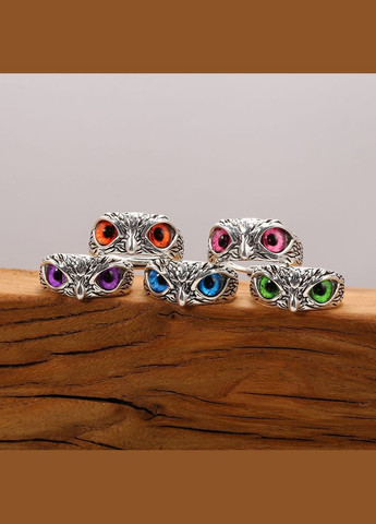 Каблучка у вигляді Сокола або Сови з яскравими синіми очима розмір регульований Fashion Jewelry (289355716)