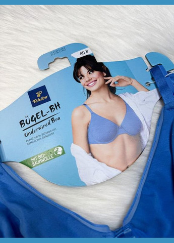 Синій бюстгальтер бавовняний трикотажний для жінки lidl 389919 синій Tchibo бавовна, поліестер, трикотаж, еластан