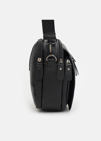 Сумка мужская через плечо кожаная K14082bl Черный Keizer (302009413)