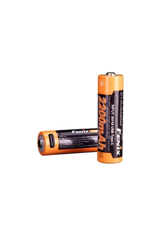 Акумулятор 14500 АА Fenix ARB-L14-2200U Type-C (Чорно-оранжевий) No Brand (332637557)