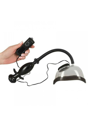 Вакуумний насос для статевих губ, з вібрацією, чорний You2Toys (306440825)