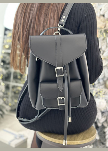 Женский кожаный рюкзак М Черный Dekey (351898989)