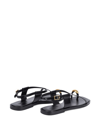 Черные женские сандалии 203-24111-57 черный кожа MIRATON