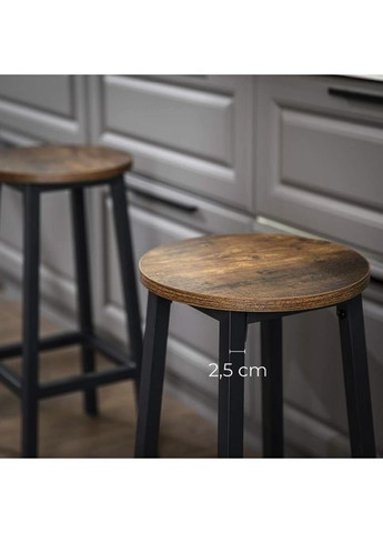 Барный стул Halmar 2 штуки в стиле Loft коричневый Leobert (361951967)