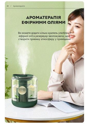 Зволожувач повітря портативний KC-019 1L акумулятор 2000mAh, White аромадифузор електричний Kinscoter (322208674)