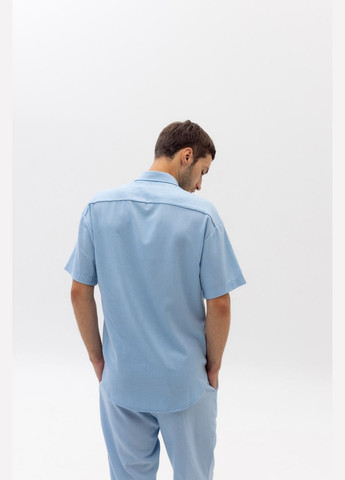 Голубой классическая, повседневный, кэжуал рубашка Vakko