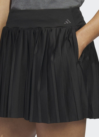 Черное спортивное юбка для гольфа ultimate365 tour pleated adidas с логотипом
