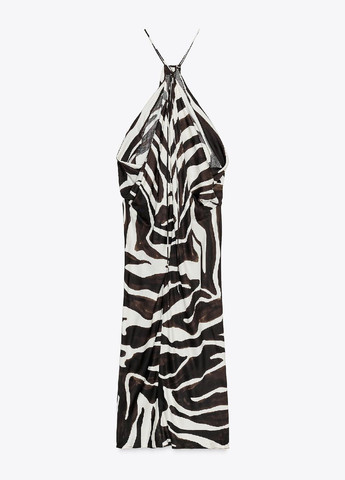 Комбінована сукня Zara з тваринним принтом