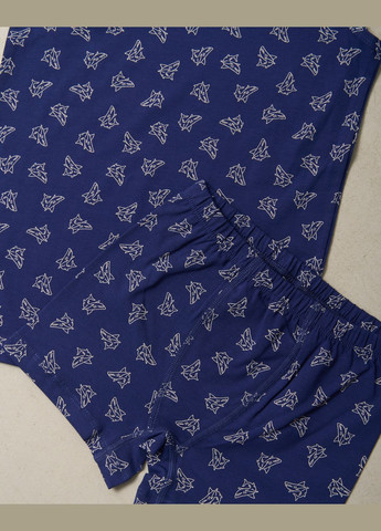 Темно-синяя комплект для мальчика майка+боксеры Ozkan