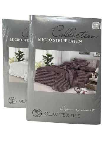 КПБ евро микро страйп сатин "Туман" (200х210, 70х70) Glav Textile (297365395)