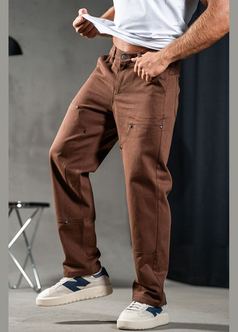 Коричневые демисезонные брюки Teamv