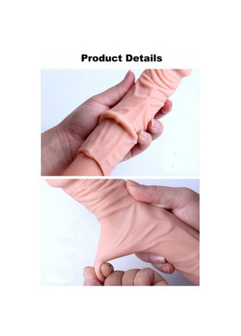 Насадка на пенис из силикона Pure Pleasure L 19 см удлинитель No Brand (303894775)