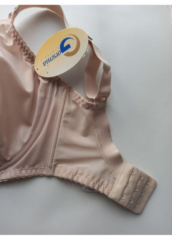 Бежевый красивый бюстгальтер 024 мягкий с вышивкой горсения размер та 70m Gorsenia полиамид