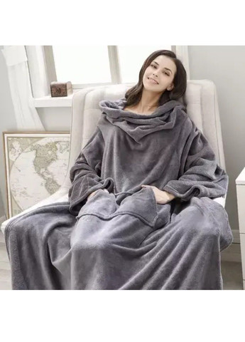 Плед ковдра светр халат світшот толстовка з рукавами кишенею великий універсальний розмір 180х210 см (477958-Prob) Unbranded (301406770)
