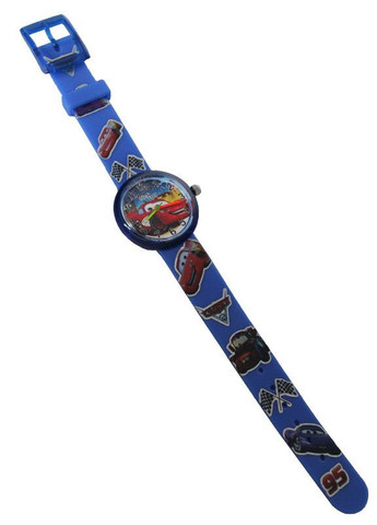 Часы синие детские наручные для мальчика Тачки красно-желтый NEWDAY (362413609)