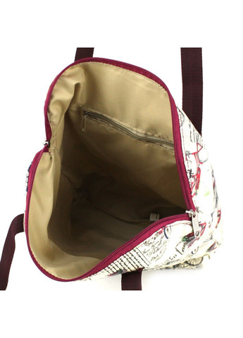 Жіноча сумка шопер 2704.103 бежева з червоним Wallaby (348418844)