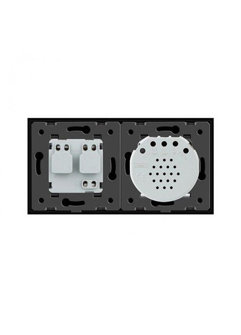 Сенсорний вимикач 1 сенсор 1 розетка чорний скло (VL-C701/C7C1EU-12) Livolo (370971065)