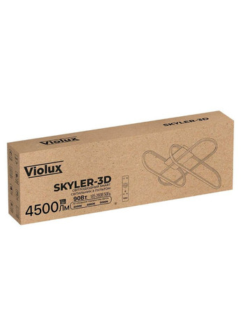 Світильник LED smart SKYLER-3D +пульт 90W 3000-5000K IP20 чорний ( 220875 ) Violux (367185129)