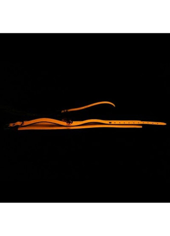 Ошейник с поводком и звоночком, экокожа, оранжевый DS Fetish (292011401)