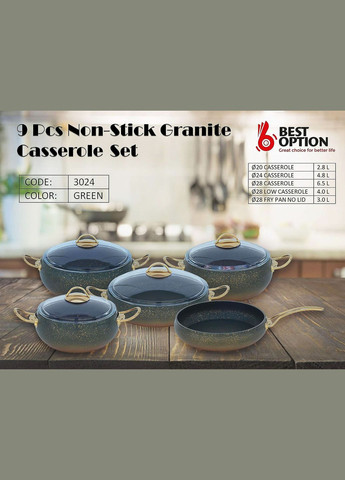 Набор посуды кастрюль премиум класса Casa Royal Elite Titanium с покрытием Bio Titanium 7 предметов No Brand (317173153)