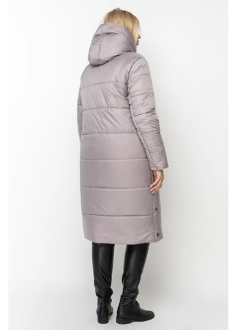 Сіра зимня жіноча куртка зимова великого розміру SK