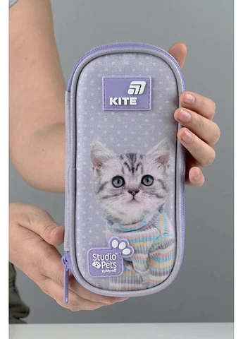 Пенал шкільний Studio Pets колір сірий TSB-00297746 Kite (398625646)