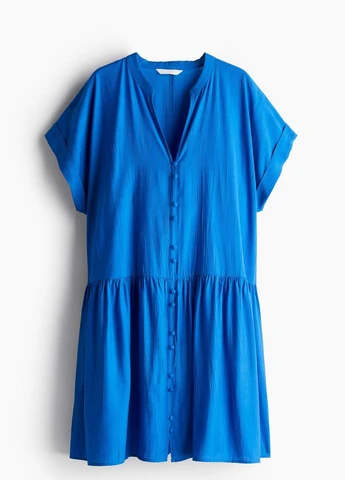 Синее кэжуал платье H&M однотонное