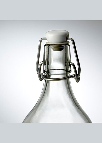Пляшка з кришкою ІКЕА KORKEN 1 літр Прозоре скло (30213552) IKEA (267902307)